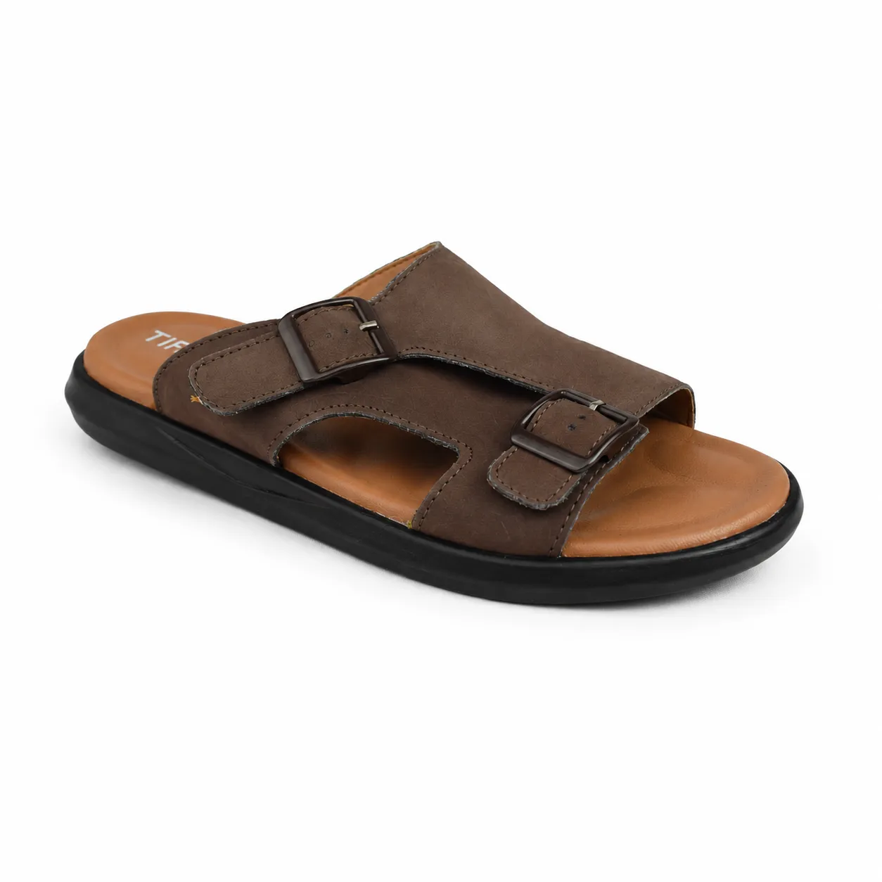 Sandales pour homme 035 marron daim nibique